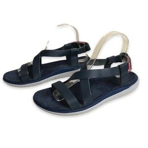 Teva Terra Float Livia Lux Sport Sandal Navy Blue Leather Women's Size 9.5